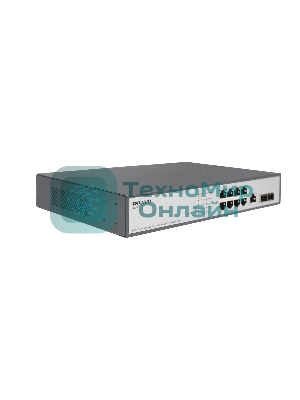 Коммутатор Managed L2 Switch 8x1000Base-T PoE, 2x1000Base-X SFP, PoE Budget 135W, RJ45 Console, 19