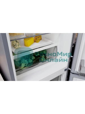 Холодильник Hotpoint HT 5180 MX нержавеющая сталь/серебристый двухкамерный 220/78 л морозилка снизу, No Frost