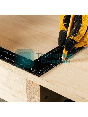 Угольник Denzel 400 х 600 мм, алюминиевый, лазерная гравировка