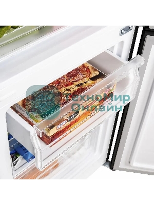 Холодильник Maunfeld MFF176SFSB черный двухкамерный 188/75л морозилка снизу, ручная разморозка