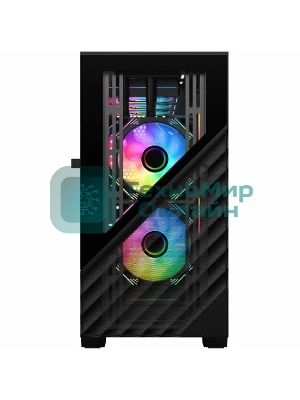 Компьютерный корпус 1STPLAYER DK D7 черный mATX 3x120мм LED fans D7-BK-3F1