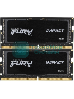 Оперативная память Kingston Fury Impact, DDR5, 32GB (2x16GB), 5600MHz, CL40, SO-DIMM