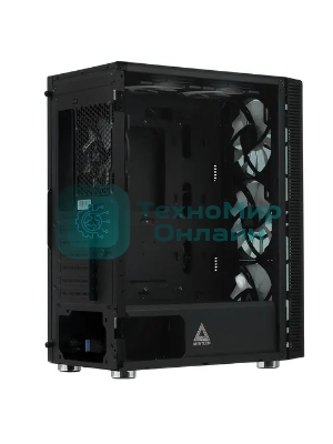 Компьютерный корпус Montech X3 GLASS, без БП, ATX 6x120мм 2xUSB 3.0 1xUSB3.1 audio bott PSU, черный