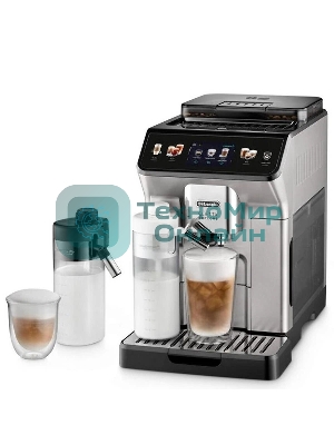 Кофемашина DeLonghi ECAM450.55.S серебристый/черный, исп. кофе - зерновой/молотый, 1.8 л, 1450 Вт, 19 бар