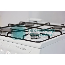 Плита газовая De Luxe 5040.36Г (КР) белый, конфорок 4 шт, духовка 43 л, 50 см x 85 см x 50 см