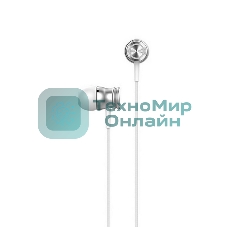 Проводные наушники Havit Wired earphone белый, вкладыши, Jack 3.5 мм, встроенный микрофон