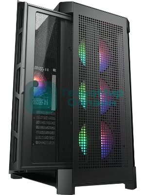 Компьютерный корпус Cougar Airface Pro RGb Black 4x120MM ARGb FAN, ARGb FAN HUB, БЕЗ БП, черный, E-ATX