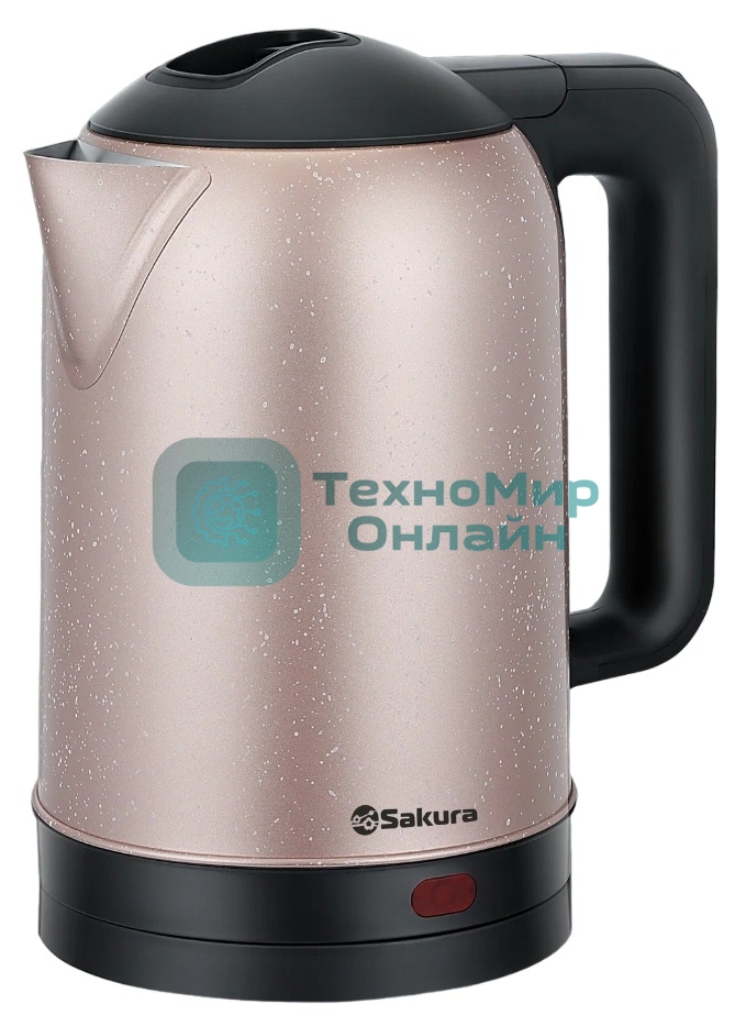 Чайник электрический Sakura SA-2121CD 2л, нержавейка, шампань/крап