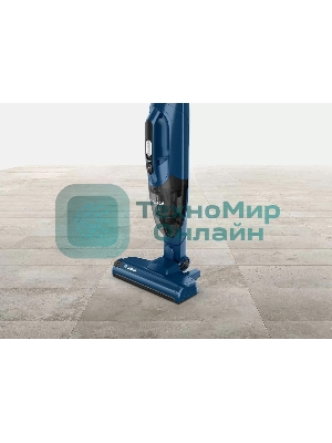 Пылесос вертикальный Bosch BCHF 2MX20 синий, питание от аккумулятора, 150 Вт, уборка сухая, пылесборник 0.4 л