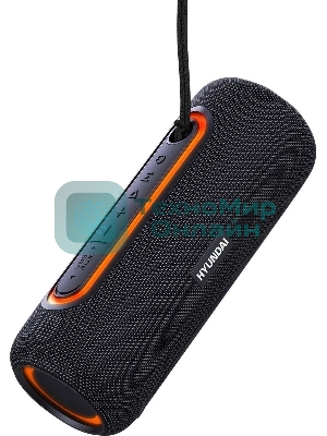 Колонка портативная Hyundai H-PS1021 черный/черный 25 Вт 1.0 BT 10м 1500mAh