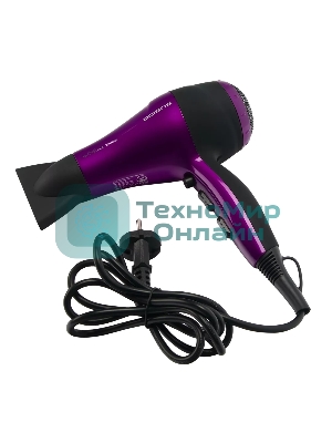 Фен Polaris PHD 2077i фиолетовый/черный, 2000 Вт, компактный, ионизация