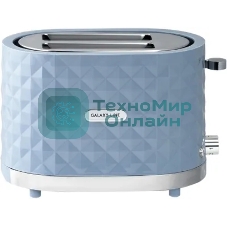 Тостер Galaxy Line GL 2912, серый, пластик, 1200 Вт
