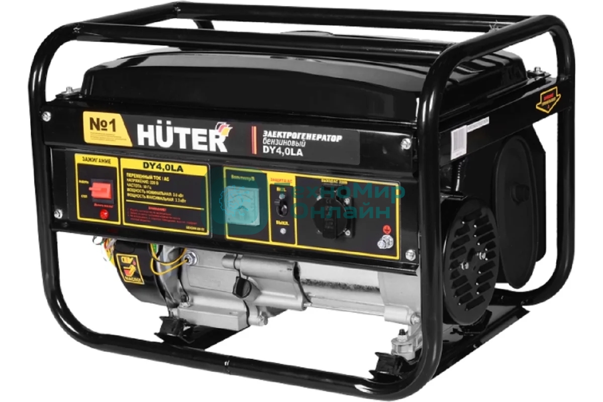 Электрогенератор бензиновый Huter DY4,0LA, 3.3 кВт, 68 дБ, 40.3 кг
