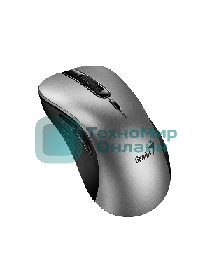 Мышь беспроводная Genius Ergo 8100S AI серебристо-серый, 1600 dpi, радиоканал, USB, кнопки - 6