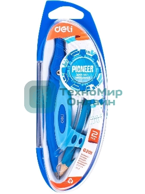 Циркуль Deli EG20102, металл, удлинитель, в комплекте: карандаш