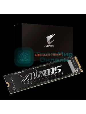 Накопитель SSD Gigabyte AORUS Gen5 14000 AG514K1Tb, 1Tb M.2 2280 PCI-Express 5.0x4, NVMe 2.0, 3D TLC NAND, Phison PS5026-E26, TbW 700