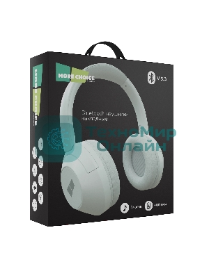 Беспроводные наушники MORE CHOICE HW11 белый, накладные, Bluetooth, до 6 ч