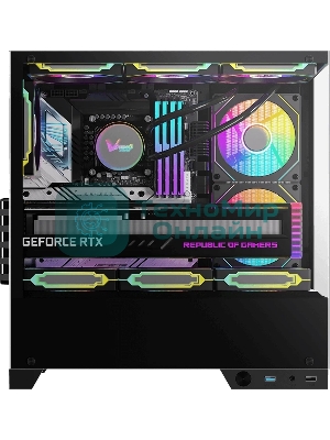 Компьютерный корпус AeroCool/Formula Crystal Z1M Plus FR черный без БП mATX 5x120мм 2xUSB 3.0 1xUSB3.1 audio bott PSU