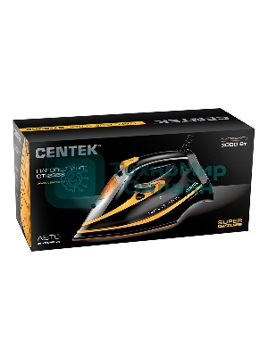 Утюг Centek CT-2358 желтый/черный, 3000 Вт, 50 г/мин, 190 г/мин, 380 мл