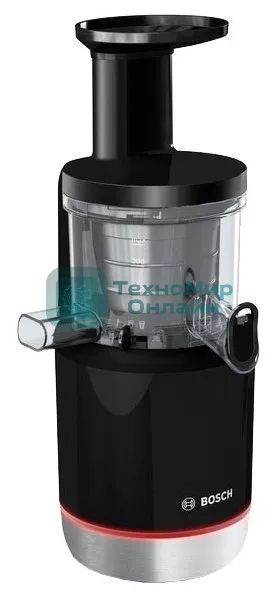 Соковыжималка Bosch MESM731M черный, шнековая вертикальная, 150 Вт, 1000 мл, электронное, реверс
