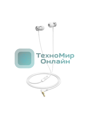 Проводные наушники Havit Wired earphone белый, вкладыши, Jack 3.5 мм, встроенный микрофон