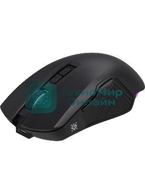 Мышь беспроводная/проводная Defender Whisper GM-209 черный, 7200 dpi, радиоканал, Bluetooth, USB, кнопки - 8