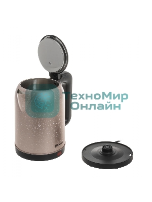 Чайник электрический Sakura SA-2121CD 2л, нержавейка, шампань/крап