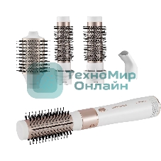 Фен-щётка Polaris PHSB-1214Mi белый/розовое золото, 1200 Вт, ионизация