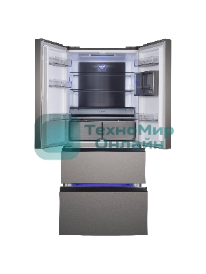 Холодильник Korting KNFF 82535 X нержавеющая сталь трехкамерный 354/186л морозилка снизу