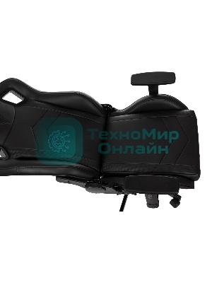 Кресло Knight Gladiator черный, экокожа, 120 кг, механизм качания