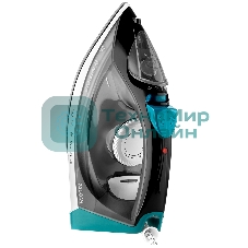 Утюг BRAYER BR4008 серый/зеленый, 2400 Вт, 25 г/мин, 140 г/мин, 330 мл