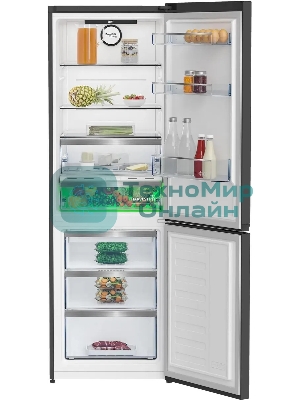 Холодильник Beko B5RCNK363ZWB черный двухкамерный 220/100 л морозилка снизу, Total No Frost