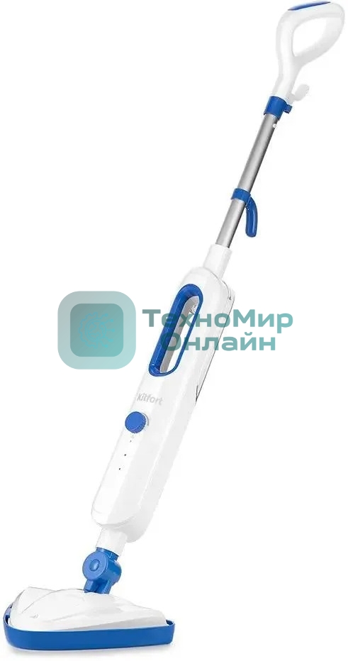 Швабра паровая Kitfort КТ-1048-3 белый/синий