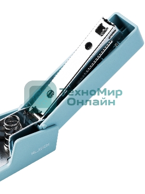 Степлер Deli NS084-BL Nusign 24/6 26/6 (20 листов) синий, 100 скоб, коробка