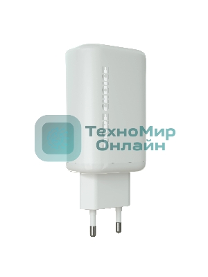 Сетевое зарядное устройство MORE CHOICE NC79 1USB+2Type-C 3.0A PD 65W быстрая зарядка белый