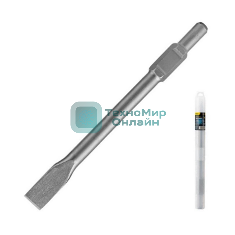 Долото плоское Deli DH-HBZ35410-E1 HEX30, 30x410x35мм, 40Cr