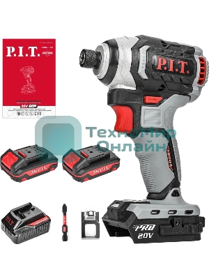 Винтоверт P.I.T. PSD20H-170A/2 аккум. патрон:держатель бит 1/4
