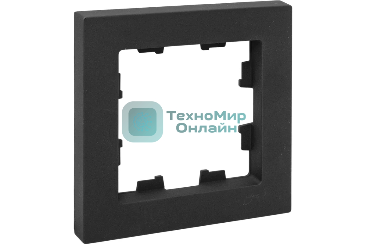 Рамка 1 - местная Эпика EKF UP1-FPB-01 черная, пластик