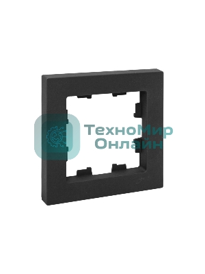 Рамка 1 - местная Эпика EKF UP1-FPB-01 черная, пластик