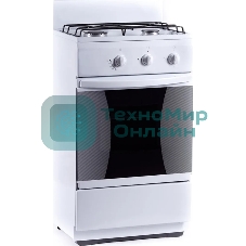 Плита газовая Flama CG 3202 W/B белый, конфорок 2 шт, духовка 30 л, 50 см x 85 см x 38 см