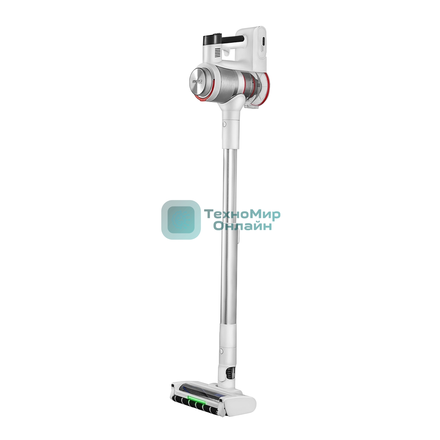 Пылесос вертикальный Red Solution V3010 белый, питание от аккумулятора, 150 Вт, уборка сухая, пылесборник 0.8 л