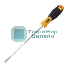 Отвертка шлицевая Deli DL6362001 6х200мм CR-V, Двухкомпонентная ручка. Хромированная