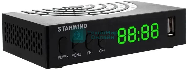 Приставка для цифрового ТВ Starwind CT-220 черный, DVB-T2, DVB-T, DVB-C, HDMI, USB 2.0 х2