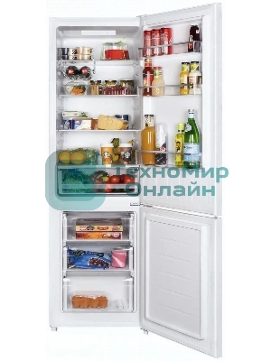 Холодильник Maunfeld MFF176SFW белый двухкамерный 187/75л морозилка снизу, ручная разморозка