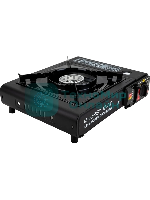 Плита настольная газовая Energy GS-300 чёрный, 2,5 кВт, газовая горелка, конфорки - 1, металл, поворотный регулятор