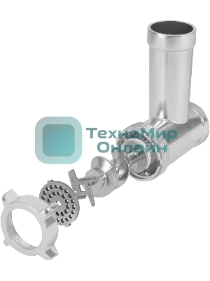 Мясорубка электрическая Rondell RDE-1458 серый, 3000 Вт, 3.5 кг/мин, реверс, защита от перегрузки, металлический лоток, насадки - 5