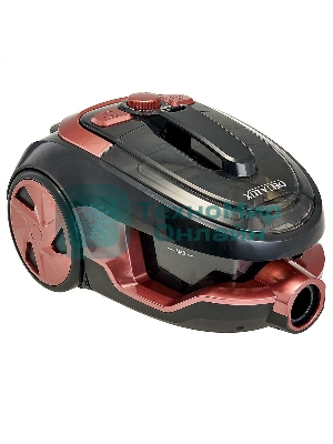Пылесос Delta LUX DE-3501 СУПЕР-ЦИКЛОН, черный с терракот