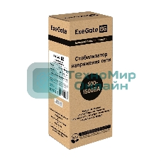 Стабилизатор ExeGate Power AD5000-1200 (1200VA/600W, диапазон 150...280В, 4 евророзетки)