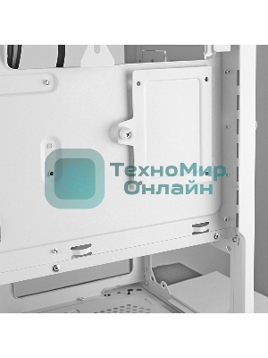 Компьютерный корпус Ginzzu GL 185 белый боковая дверца закаленное стекло на петлях на магнитах