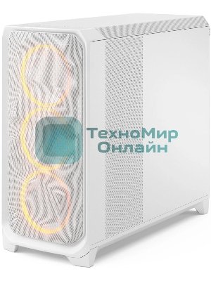 Корпус Fractal Design Meshify 3 XL White RGB TG Clear Tint, Midi-Tower, белый, 3 x 140 мм